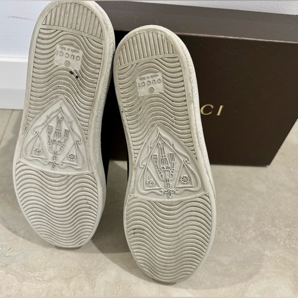 Gucci Chocolate Brown Guccissima Coated Canvas and Leather Low Top Sneakers, 38 - Picture 6 of 13